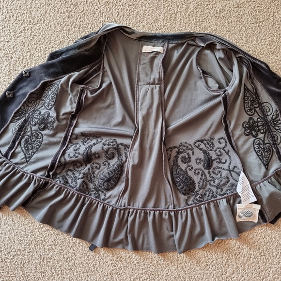 Odd Molly Embroidered Velvet Jacket size 1 (Small) - Picture 7 of 10